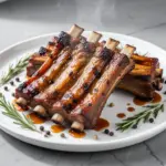 brown sugar bourbon glazed grilled ribs - featured image