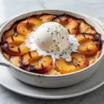 grilled peach cobbler - featured image