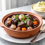 slow cooker beef bourguignon - featured image