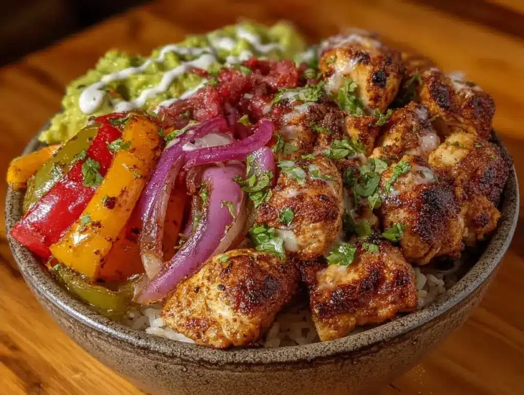 Air Fryer Chicken Fajita Bowls - featured image