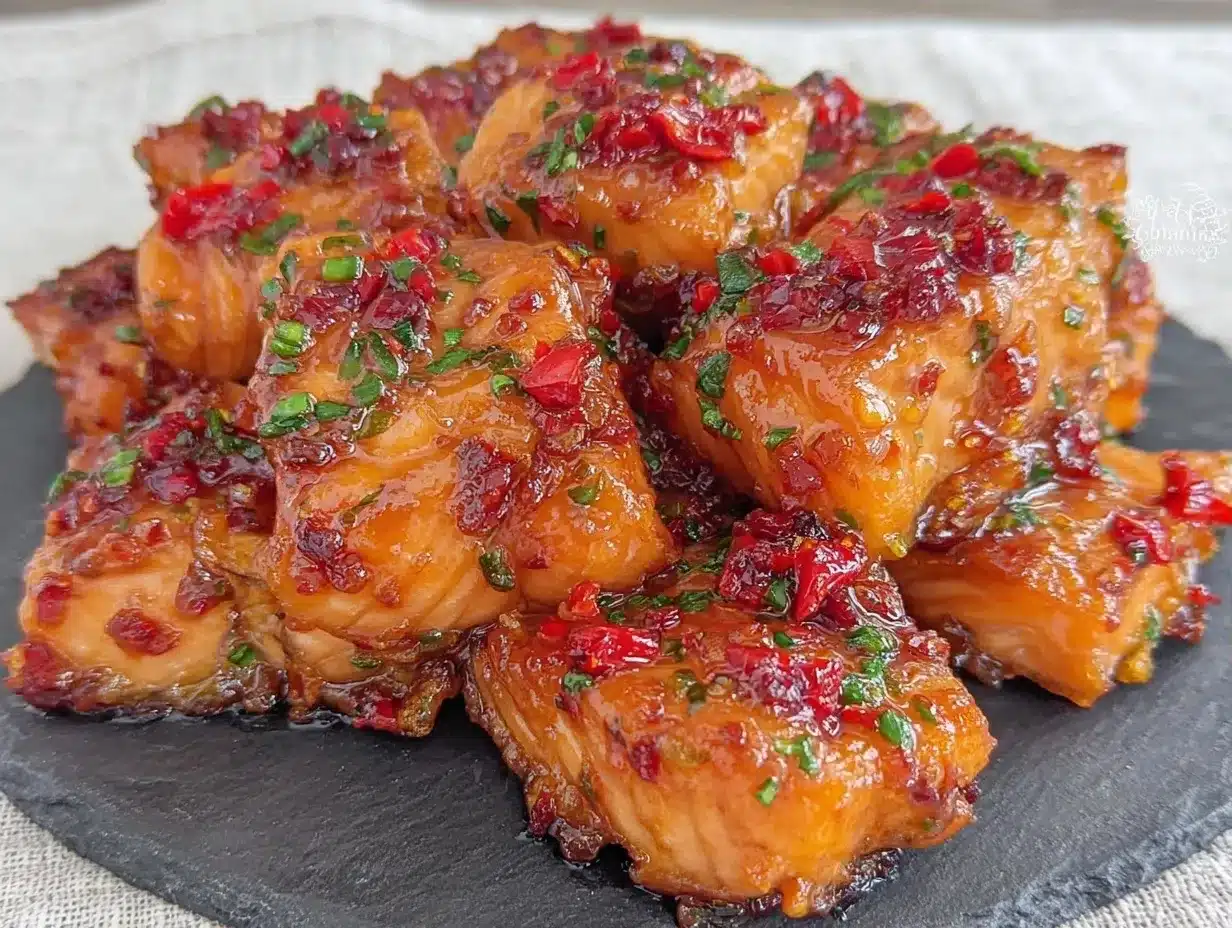 Baked Honey Sriracha Salmon Bites: 4 Easy Meals 4 Baked Honey Sriracha Salmon Bites preparation steps