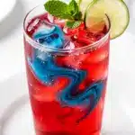 Blue Curacao Red Bull Mocktail - featured image