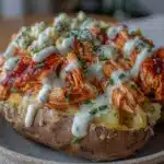 Buffalo Chicken Stuffed Sweet Potatoes - featured image