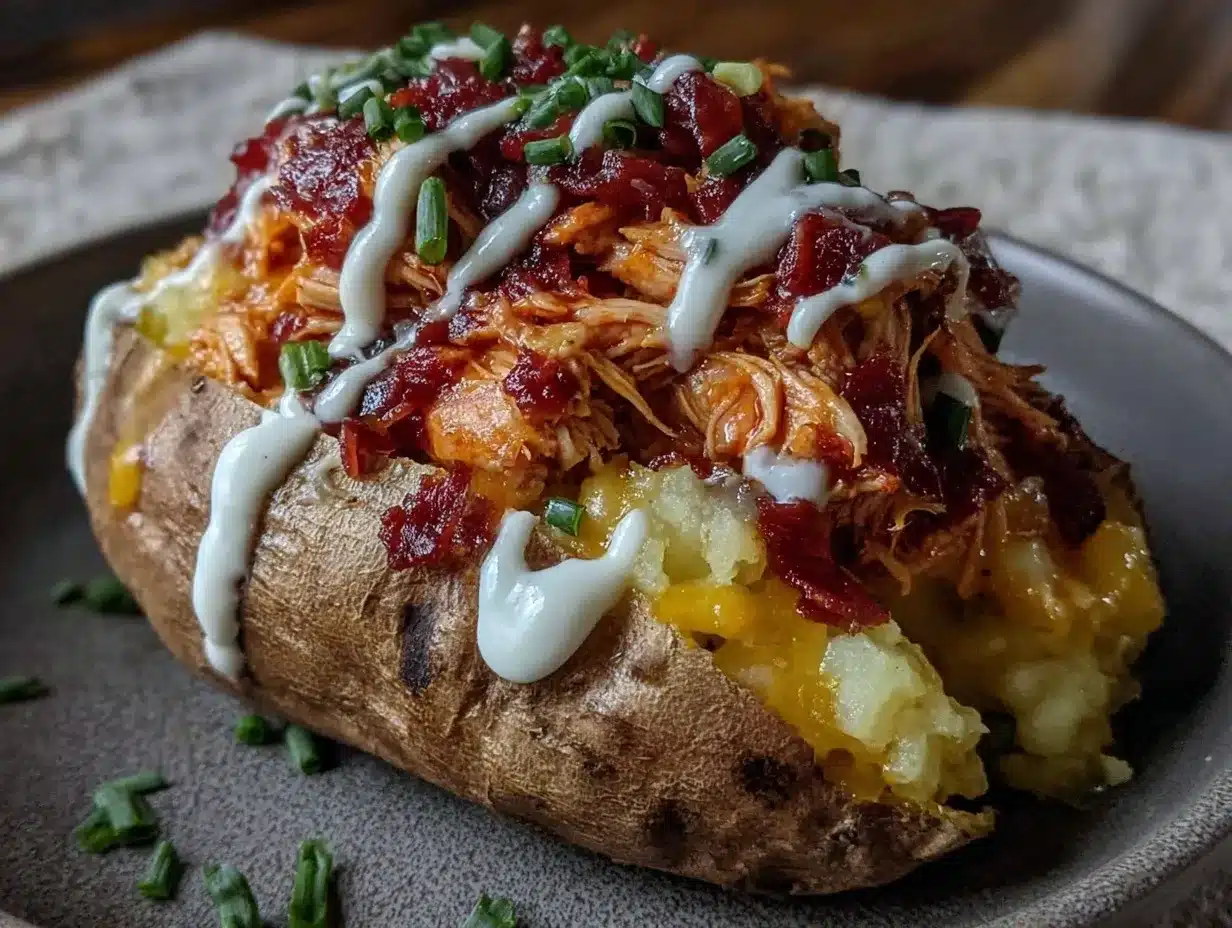 Buffalo Chicken Stuffed Sweet Potatoes: Gentle Self-Care Dinner 4 Buffalo Chicken Stuffed Sweet Potatoes preparation steps