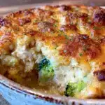 cheesy chicken broccoli rice casserole - featured image