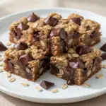 chewy oatmeal dessert bars - featured image