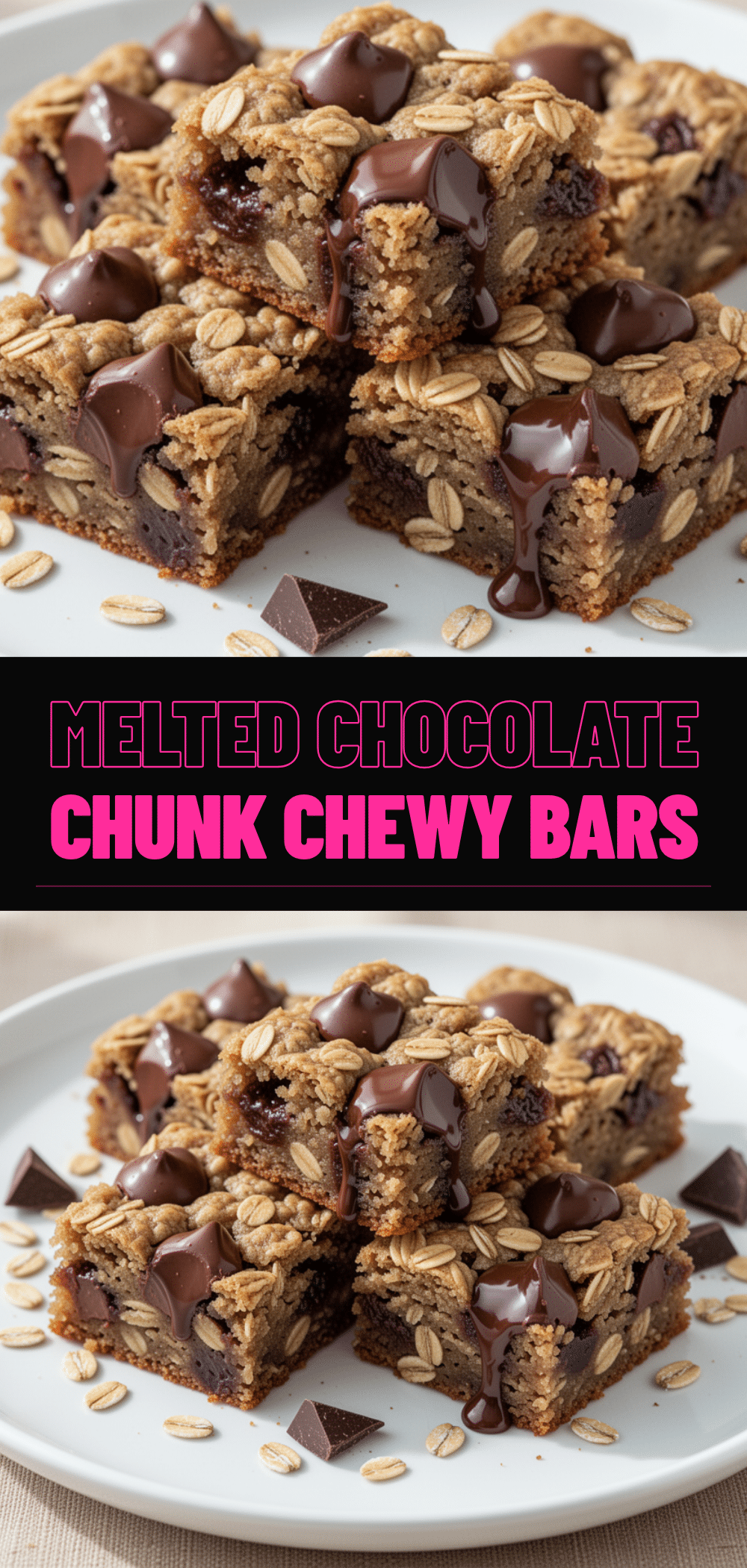 Chewy Oatmeal Dessert Bars: 5-Ingredient Easy Chocolate Treat 5 chewy oatmeal dessert bars recipe