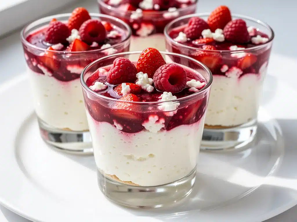 cottage cheese cheesecake cups - featured image