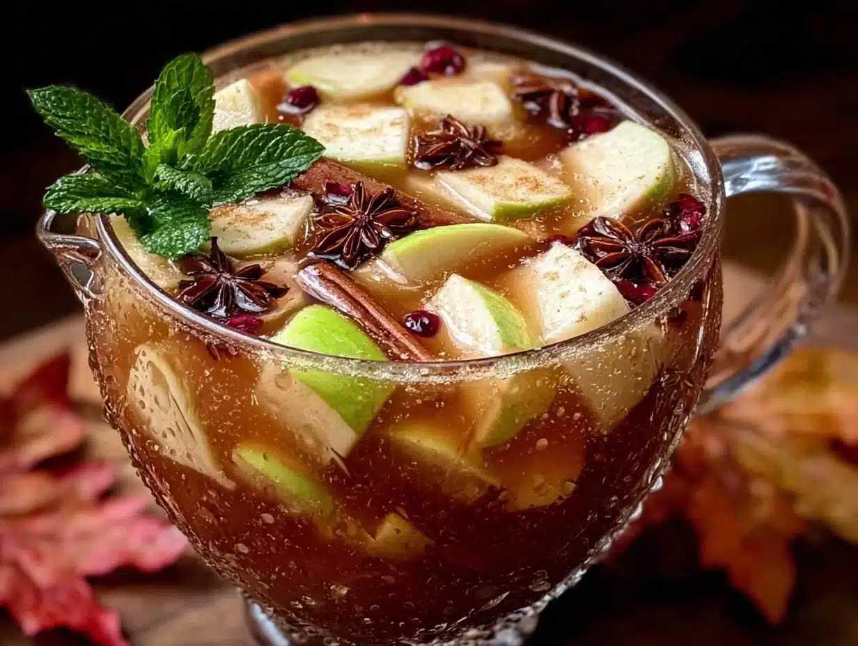Home 2 Cozy Fall Caramel Apple Sangria - featured image