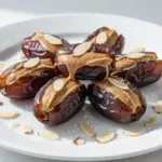 creamy almond butter stuffed dates - featured image