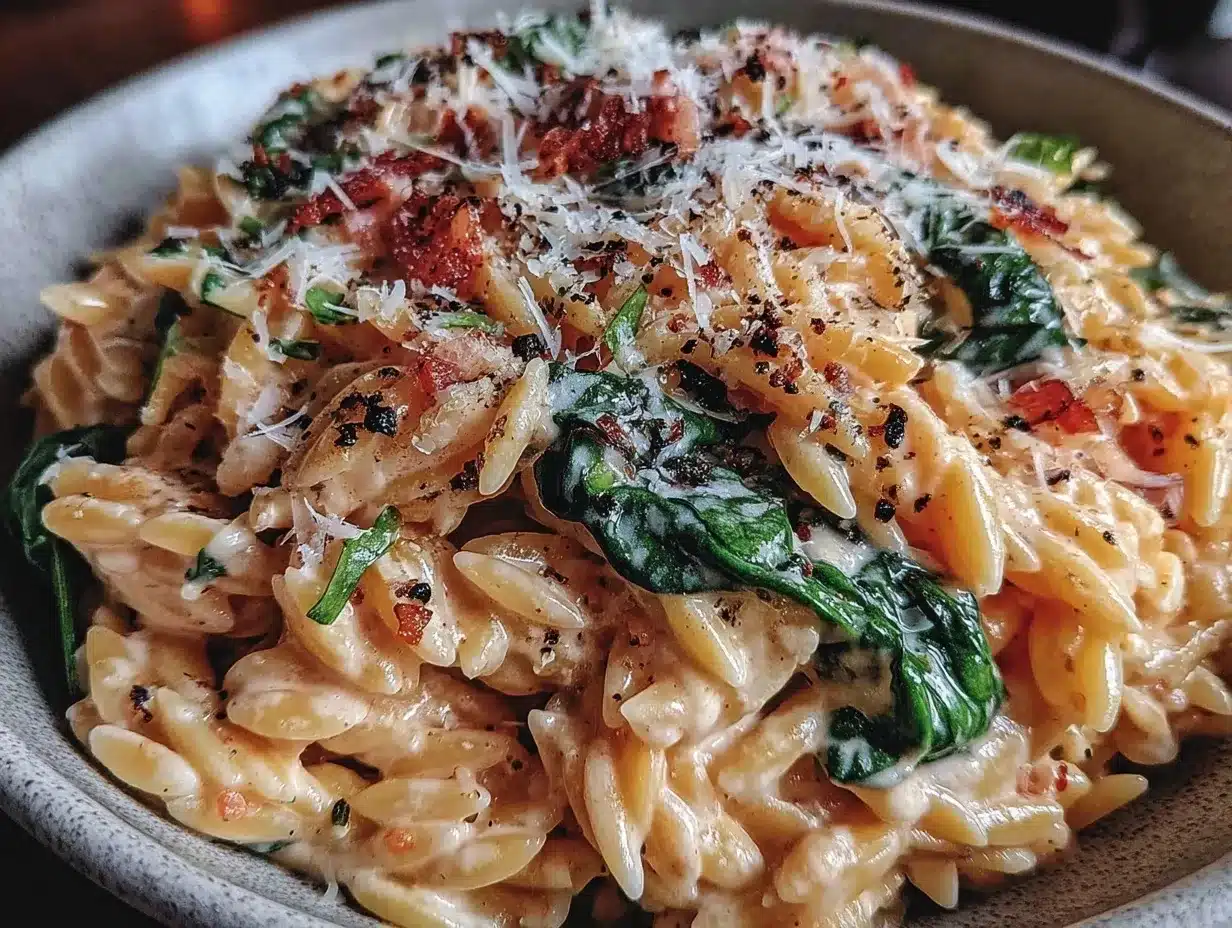 Creamy Garlic Parmesan Orzo: 20 Min Budget Family Meal 4 creamy garlic parmesan orzo preparation steps