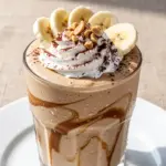 creamy peanut butter banana protein shake - featured image