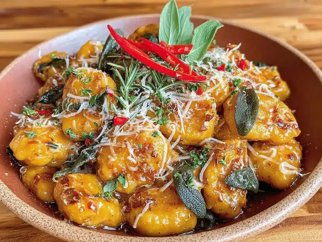 Homemade Creamy Pumpkin Gnocchi in Brown Butter Sage 4 Creamy Pumpkin Gnocchi preparation steps