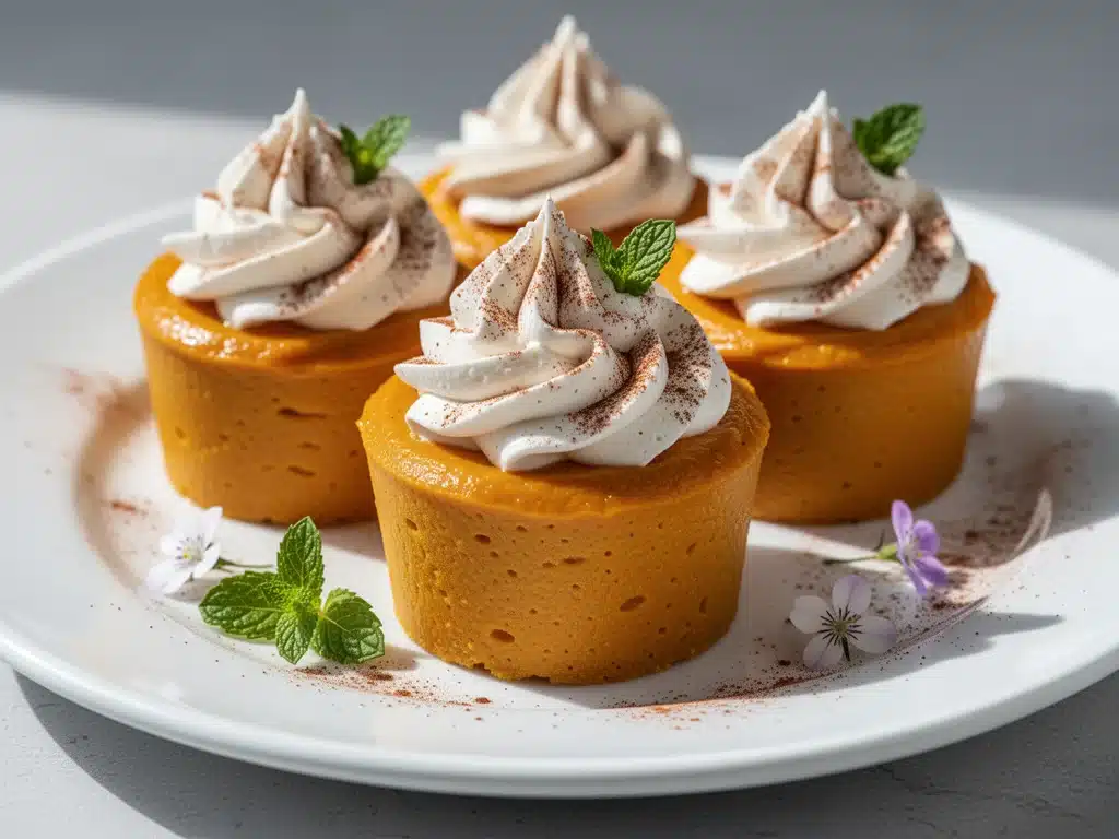 creamy pumpkin mousse cups - featured image