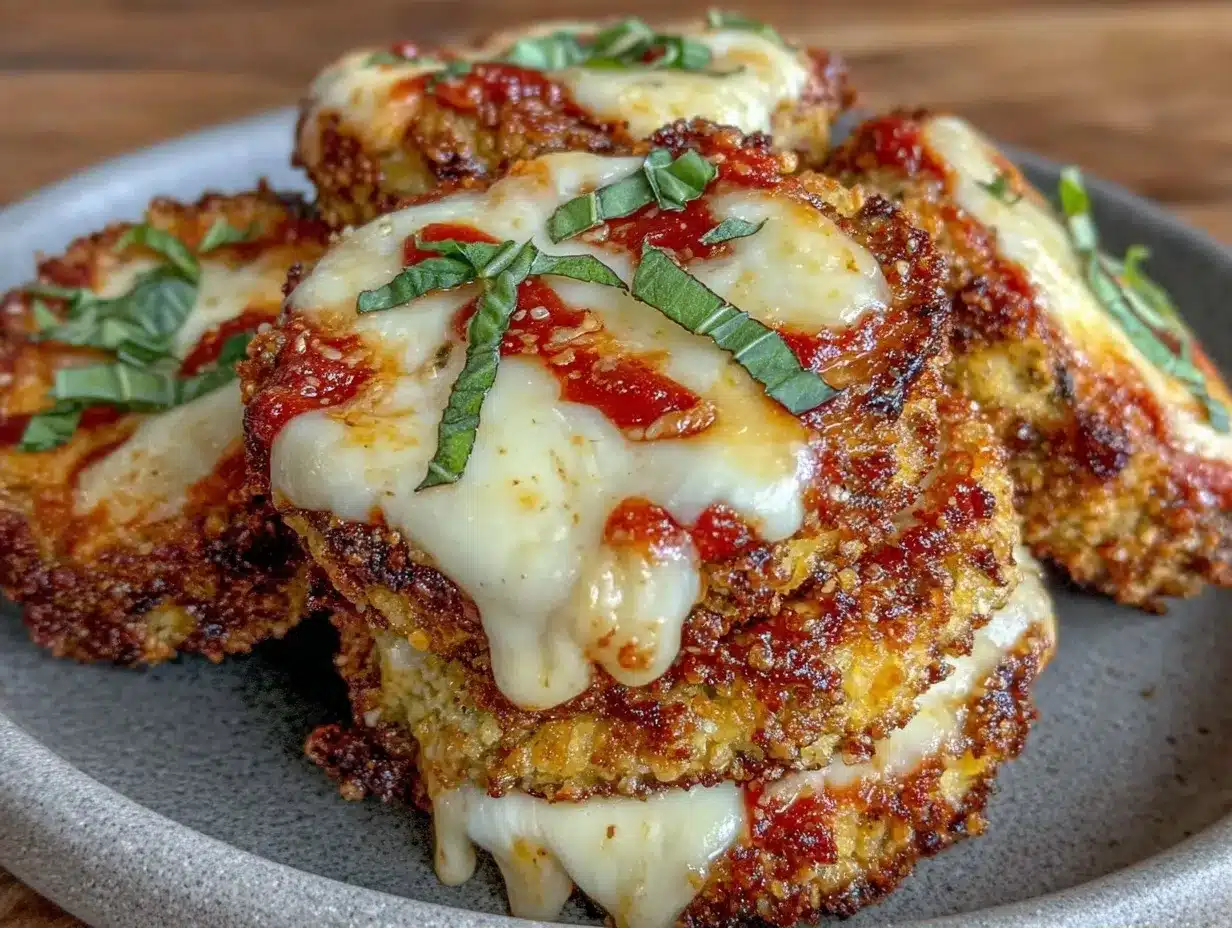 Crispy Baked Eggplant Parmesan Stacks: Easy Kid-Approved Recipe 4 Crispy Baked Eggplant Parmesan Stacks preparation steps