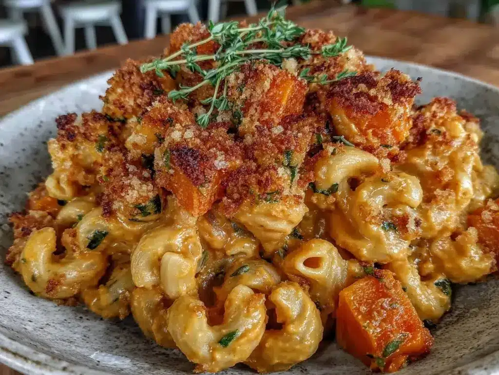 easy fall butternut squash mac and cheese - featured image
