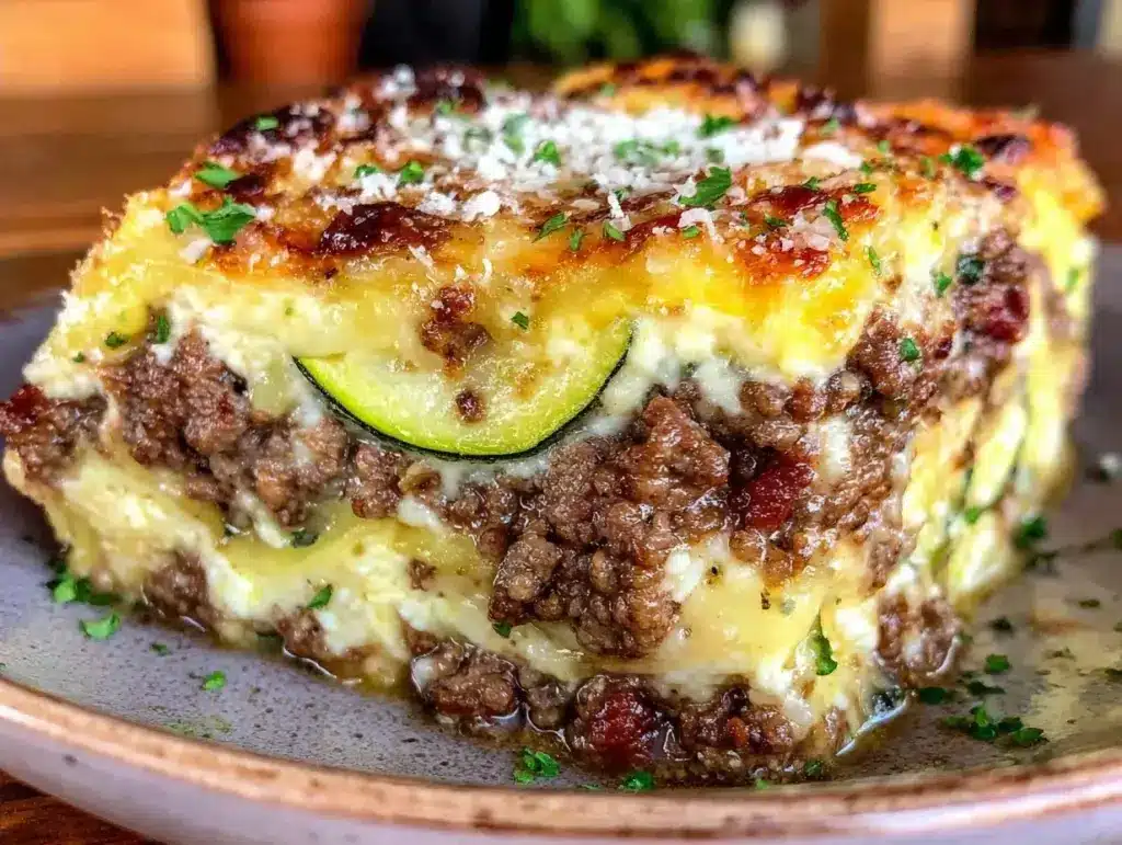 Easy Low Carb Zucchini Lasagna - featured image