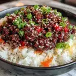 Easy Sticky Korean Ground Beef Bowls - featured image