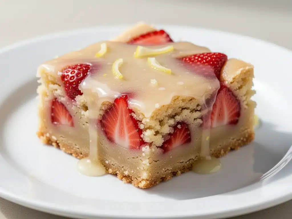 Easy Strawberry Shortbread Bars - featured image