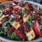 fall harvest salad with apples pecans - featured image