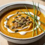 fall spiced pumpkin soup - featured image
