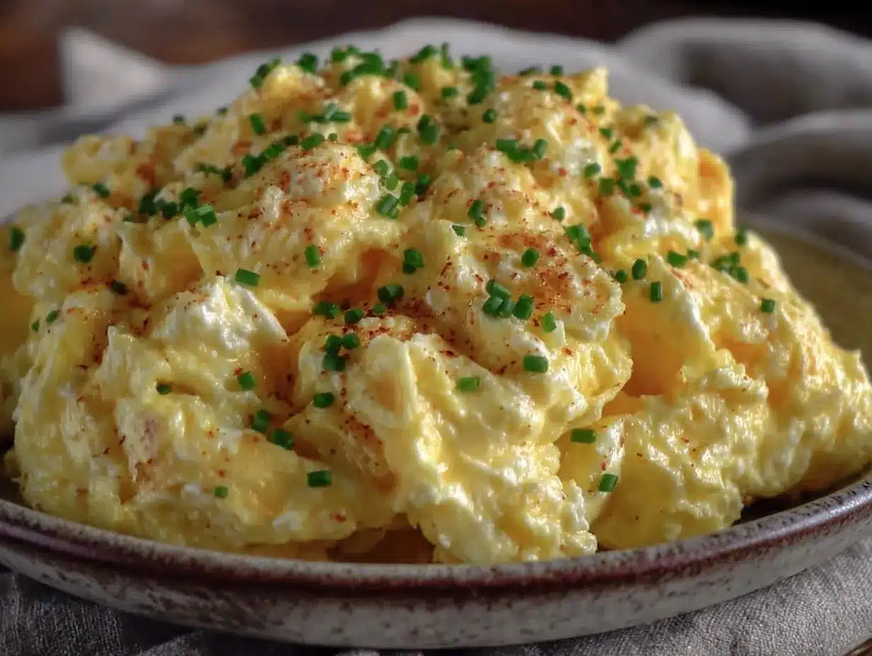 Fluffy Cottage Cheese Eggs with Chives: 5-Min Spring Brunch 4 fluffy cottage cheese eggs with chives preparation steps