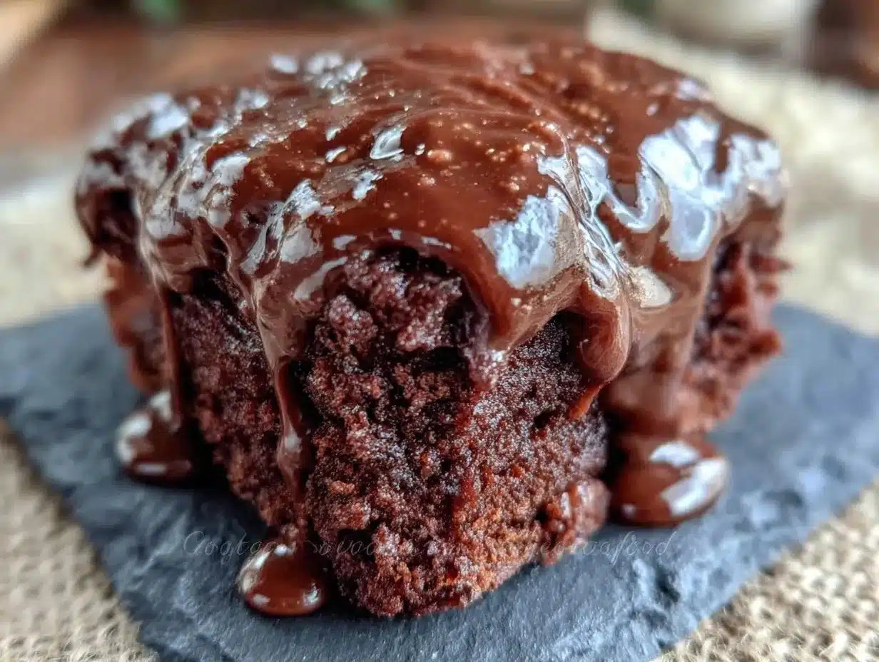 Easy Kids Baking: Fudgy Chocolate Cake with Warm Frosting 4 fudgy chocolate cake with warm frosting preparation steps