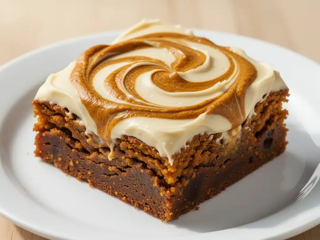Fudgy Pumpkin Dessert Brownies - featured image