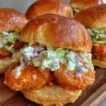 fun buffalo chicken sliders - featured image