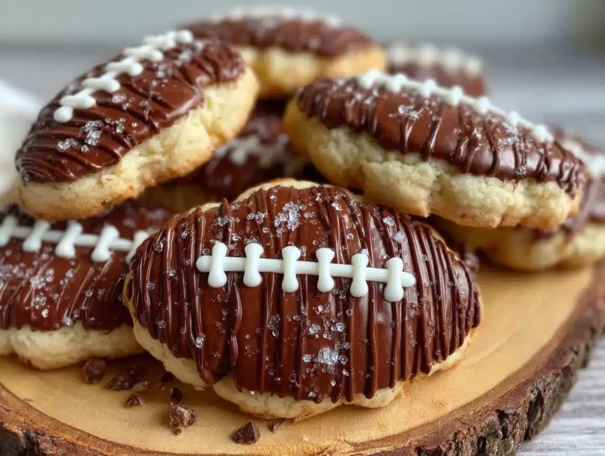 Game Day Football Sugar Cookies: Smoked with Char-Roasted Chocolate Icing 4 Game Day Football Sugar Cookies preparation steps