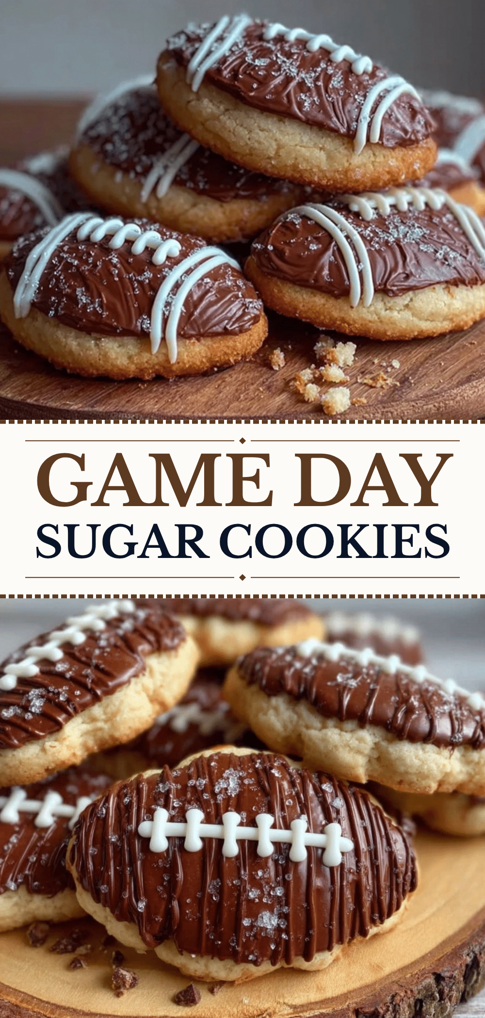 Game Day Football Sugar Cookies: Smoked with Char-Roasted Chocolate Icing 5 Game Day Football Sugar Cookies recipe
