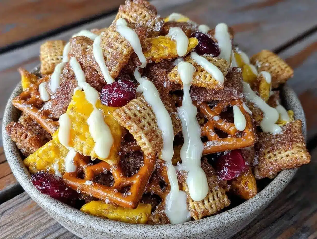 Grandma’s Fall Harvest Chex Mix with White Chocolate 4 Grandma’s Fall Harvest Chex Mix with White Chocolate preparation steps