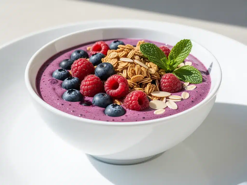 Iced Smoothie Drink Bowl: 5 Best Healthy Breakfast Ideas 4 iced smoothie drink bowl preparation steps