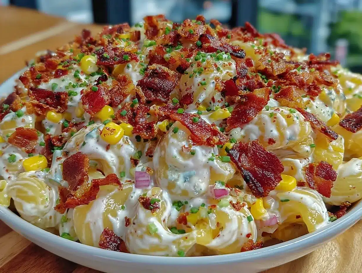Grandmas Labor Day Creamy Bacon Ranch Pasta Salad 4 Labor Day Creamy Bacon Ranch Pasta Salad preparation steps