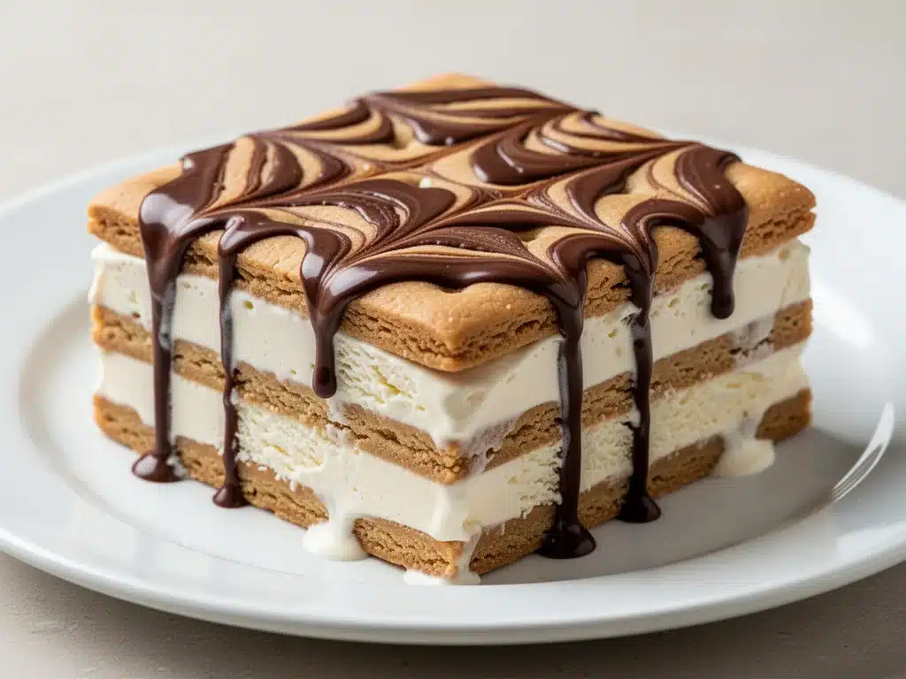 Labor Day Ice Cream Sandwich Cake - featured image