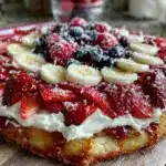 labor day patriotic fruit pizza for two - featured image