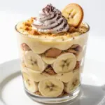 layered banana pudding parfaits - featured image
