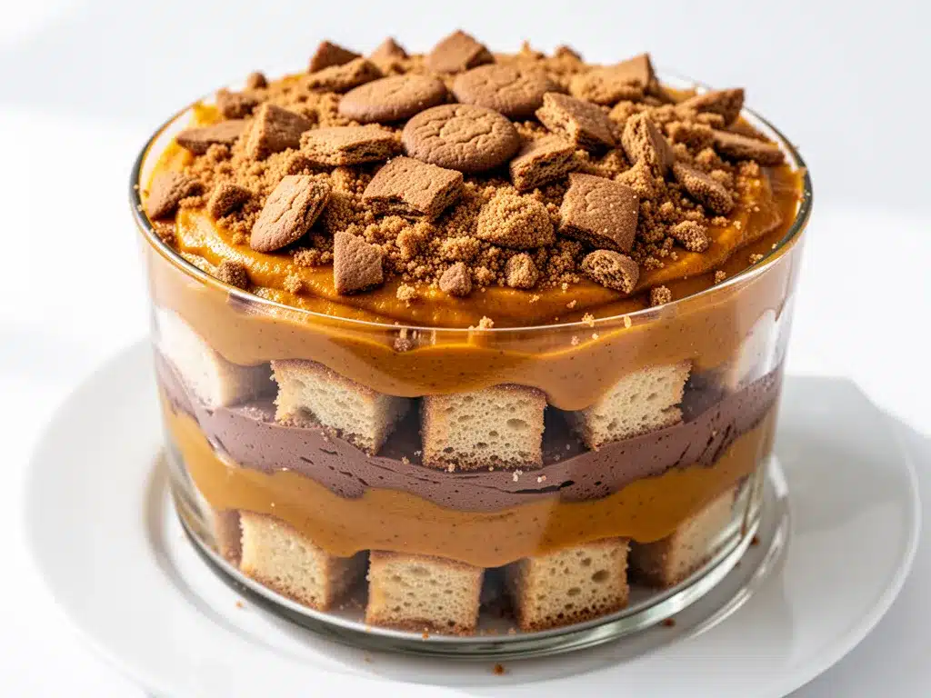Layered Pumpkin Dessert Trifle: Best Easy Fall Party Recipe 4 layered pumpkin dessert trifle preparation steps