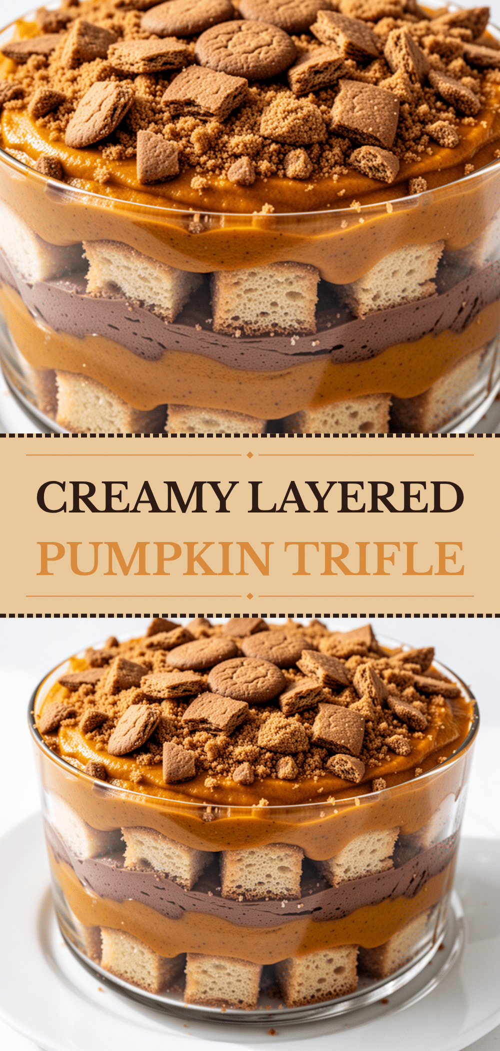 Layered Pumpkin Dessert Trifle: Best Easy Fall Party Recipe 5 layered pumpkin dessert trifle recipe