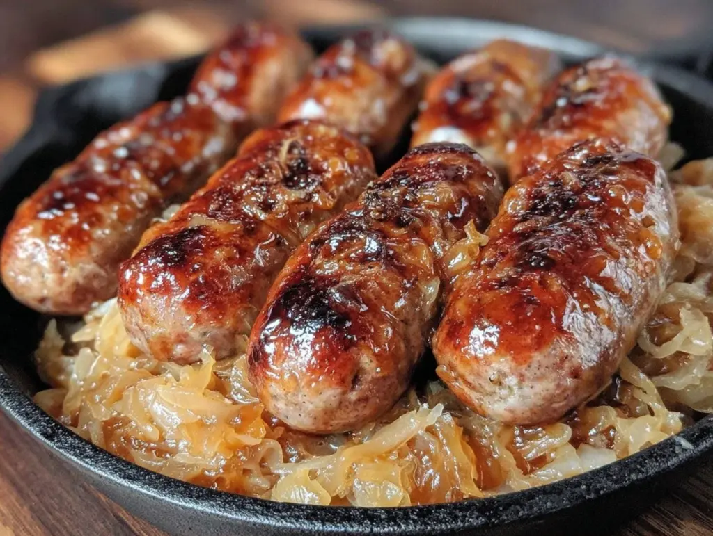 Oktoberfest Beer Brats in Slow Cooker - featured image