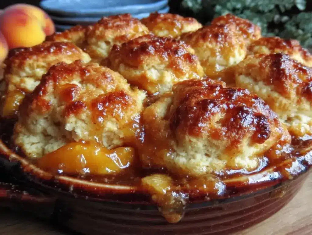 Old Fashioned Peach Cobbler - featured image