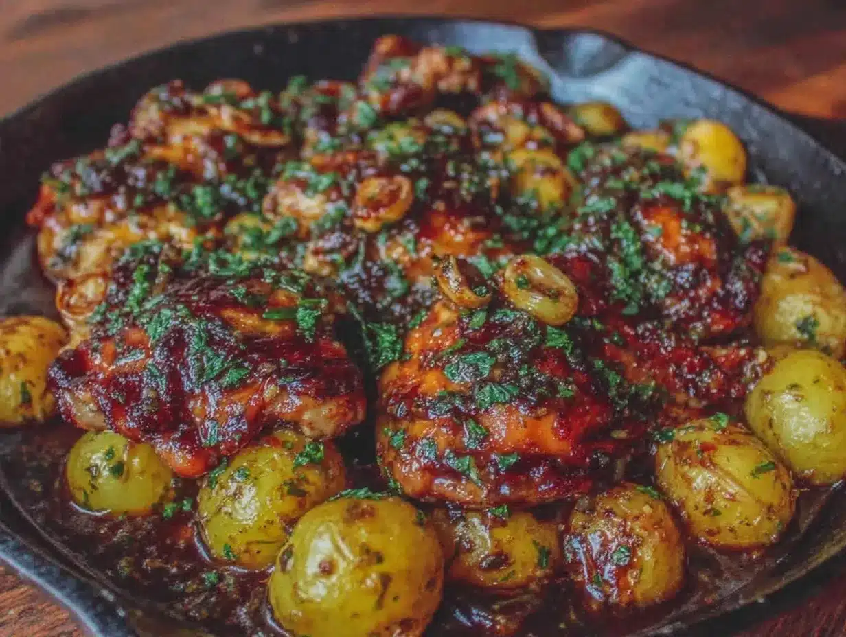 One-Pan Garlic Butter Chicken & Potatoes: Perfect for 1 4 One-Pan Garlic Butter Chicken and Potatoes preparation steps