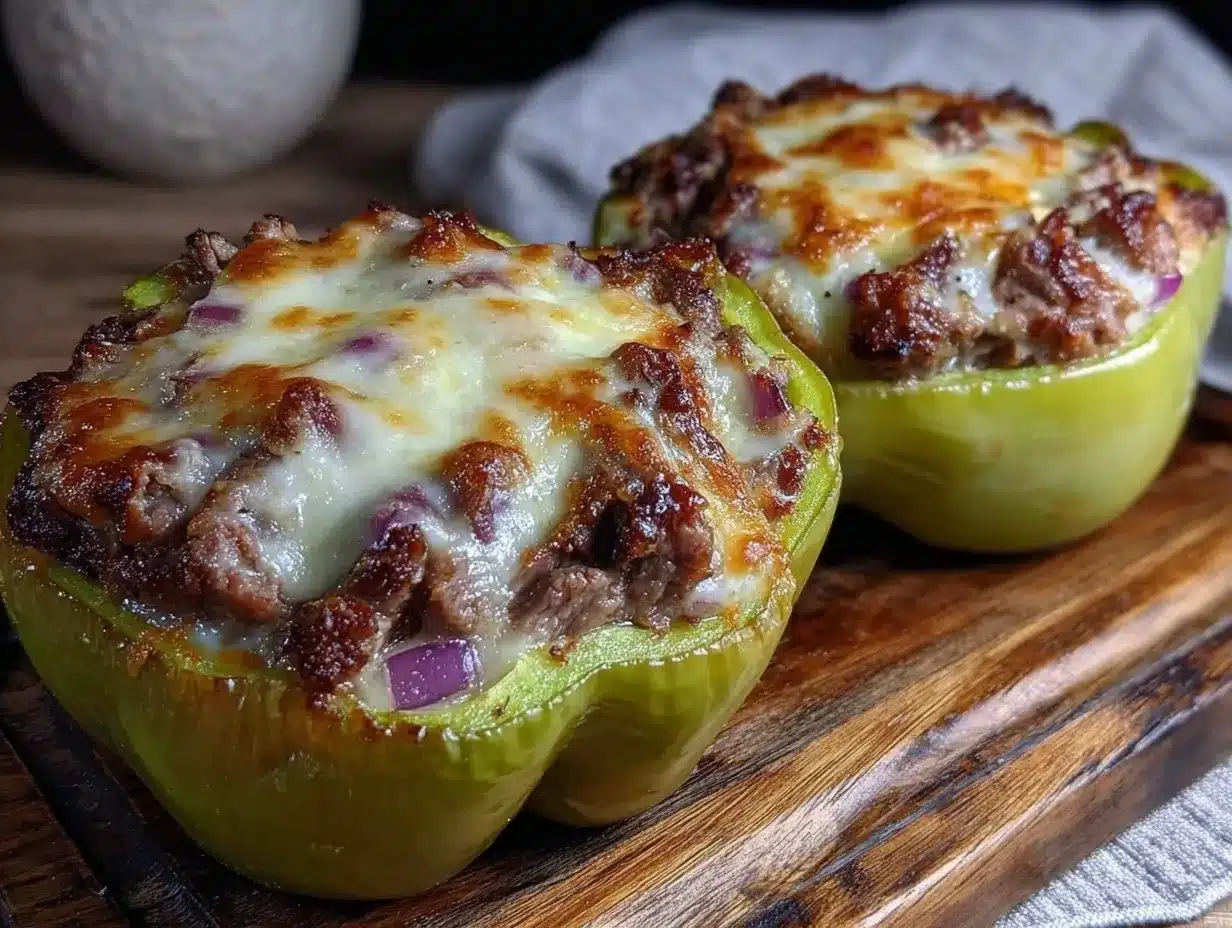 Philly Cheesesteak Stuffed Peppers: Easy Dinner Party Idea 4 Philly Cheesesteak Stuffed Peppers preparation steps