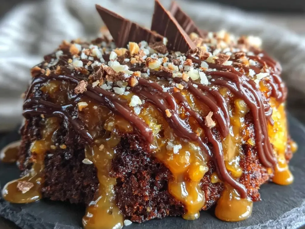 Reeses Poke Cake - featured image
