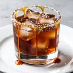 salted caramel whiskey drink - featured image