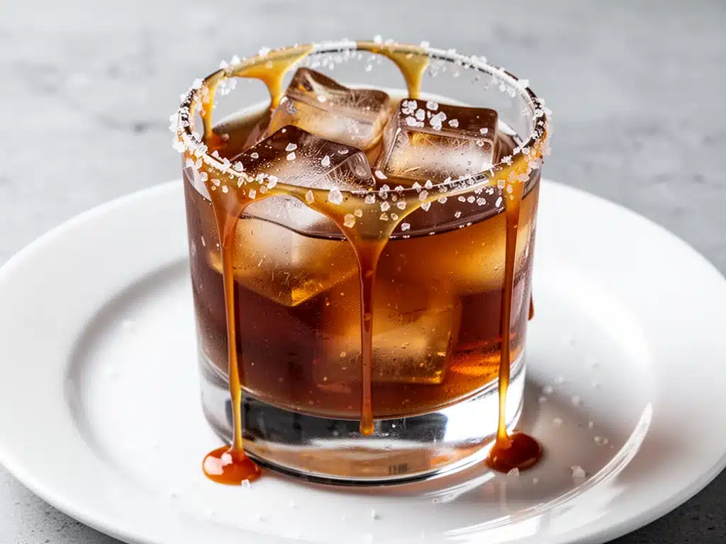 salted caramel whiskey drink - featured image