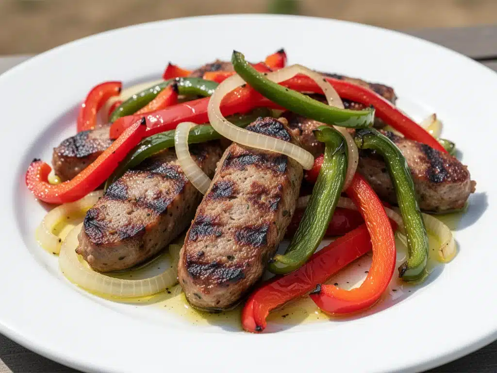 Sheet Pan Sausage and Peppers - featured image