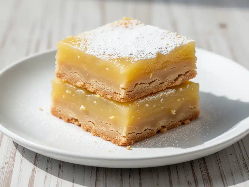 Simple Lemon Dessert Bars: Best Easy Shortbread Recipe 4 simple lemon dessert bars preparation steps