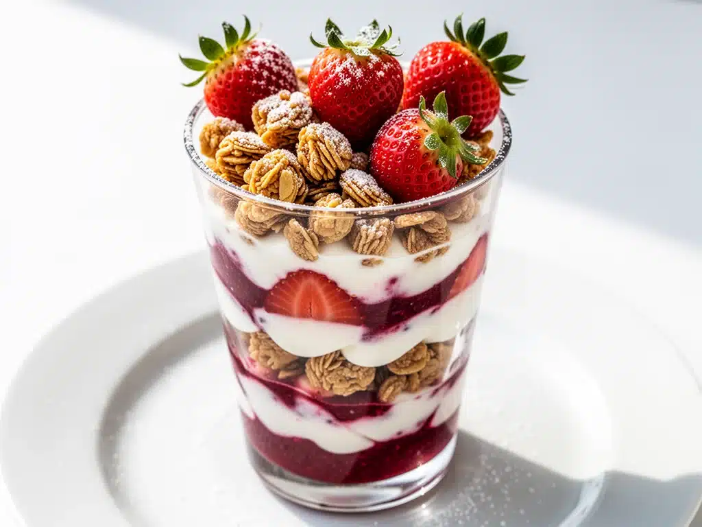 simple strawberry dessert parfaits - featured image