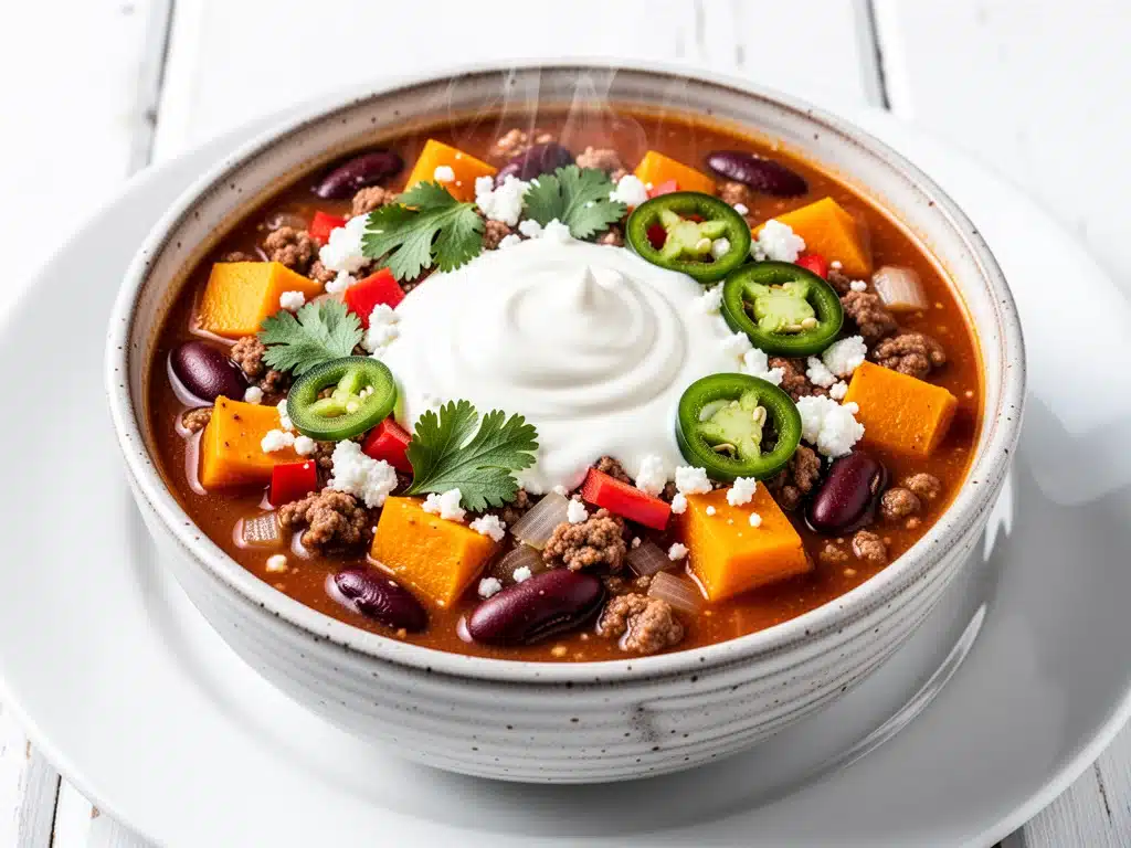 slow cooker pumpkin chili - featured image